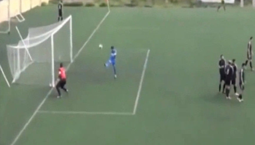 Futbol maçında inanılmaz olay