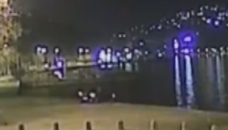 Sarıyerde araç denize böyle uçtu