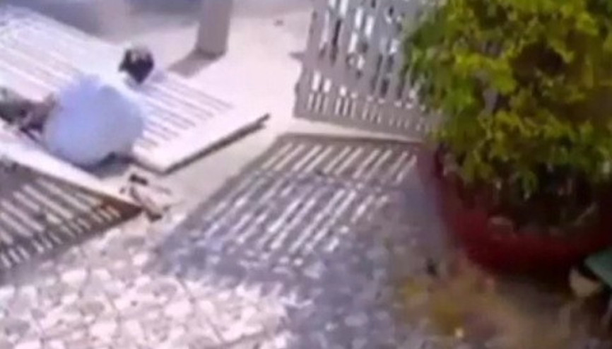 Malezyadaki sakar hırsızın başına gelenler izleyenleri güldürüyor