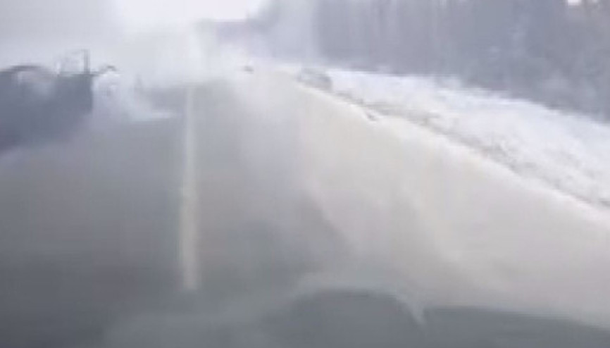 Rusyada meydana gelen kaza kamerada