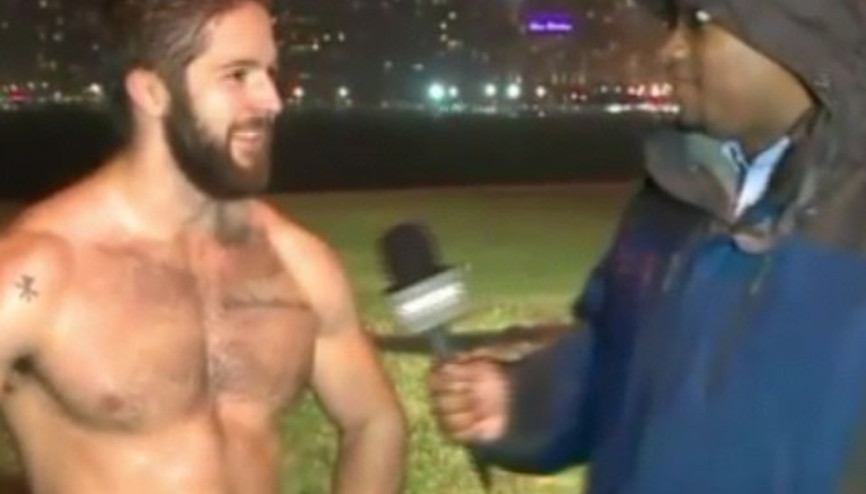 Buz gibi havada çıplak koşunca fenomen oldu