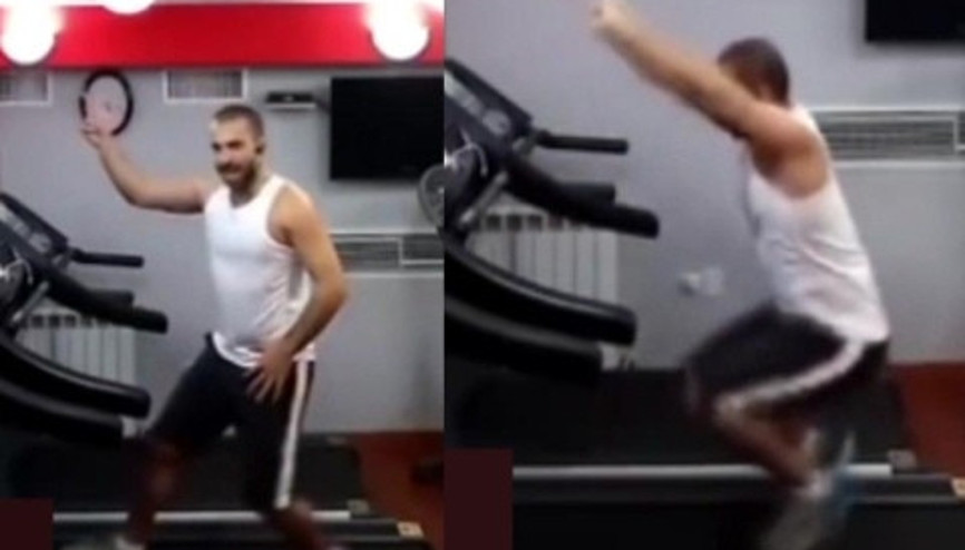 Koşu bandında muhteşem dans Koşu bandında muhteşem dans