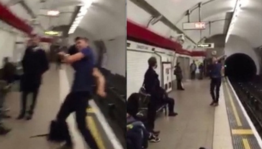 İngiliz gençler metroda sıkılınca eğlenmenin yolunu buldular