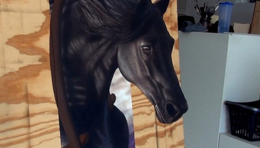 Gerçeğinden ayırt edemeyeceğiniz 3 boyutlu at çizimi