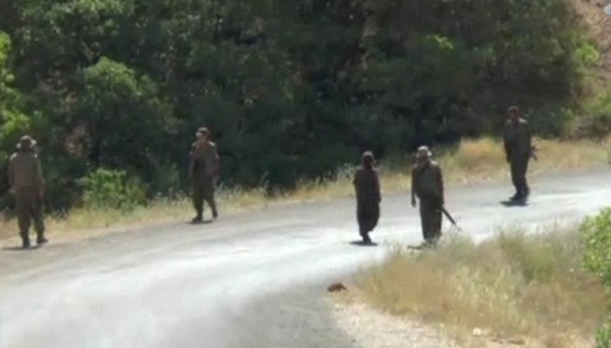 PKK ve TİKKO’lu teröristlerin yol kesme anı kamerada