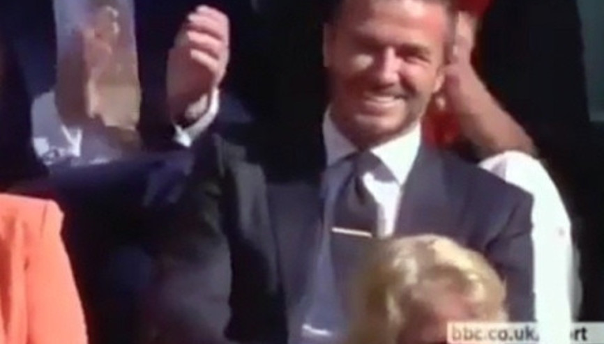 Beckham utancından kızardı