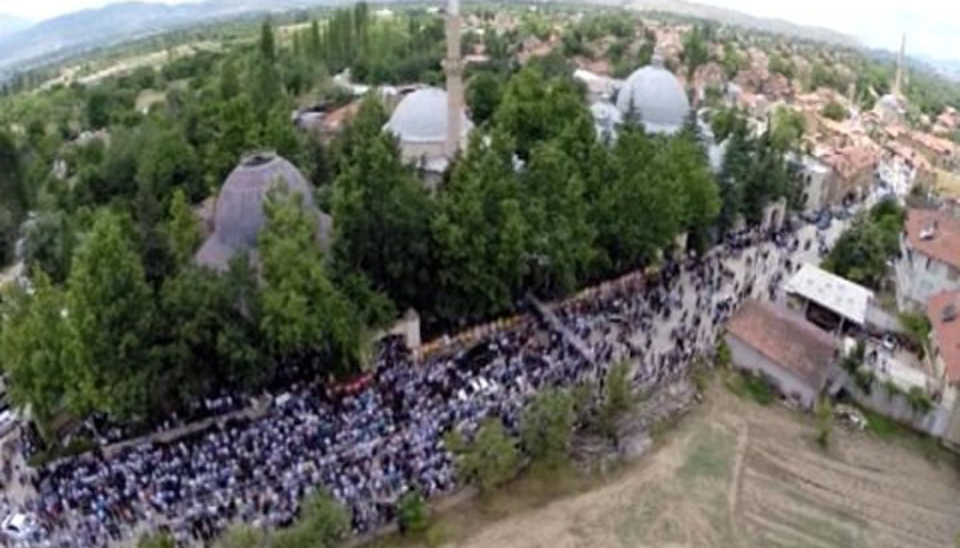 Süleyman Demirelin cenaze töreninin havadan görüntüleri