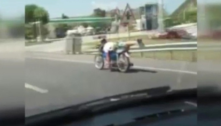 Motosiklet sürücüsünün ölümle dansı Motosiklet sürücüsünün ölümle dansı
