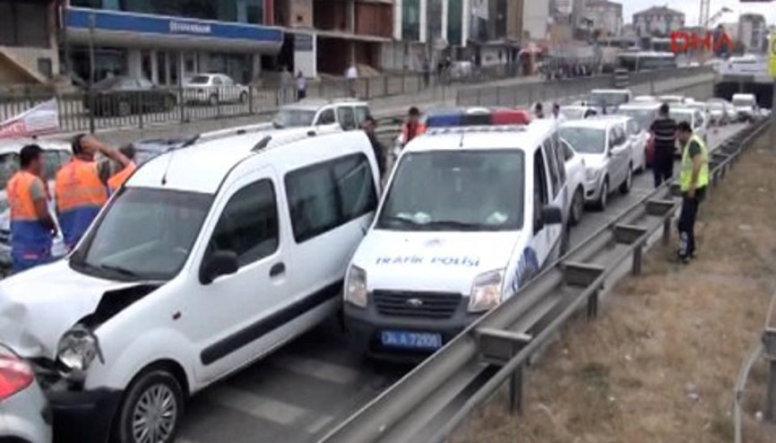 Şile yolunda 11 araç birbirine girdi