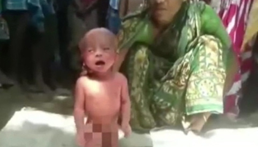 İki günlük bebeğin ateşini düşürmek için akıl almaz bir yöntem uyguladı