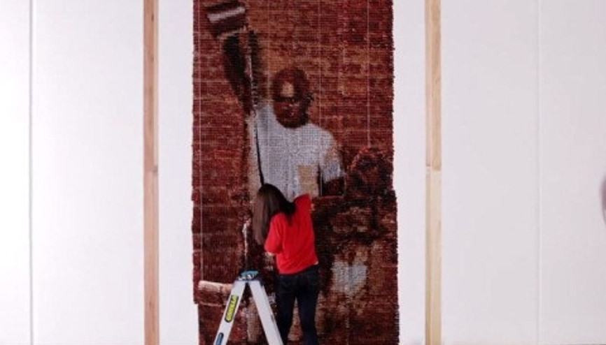 20.000 poşet çayla dev portre yaptı