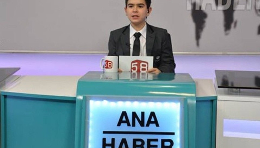 Gazeteci Güneşin 11 yaşındaki oğlu haber sundu