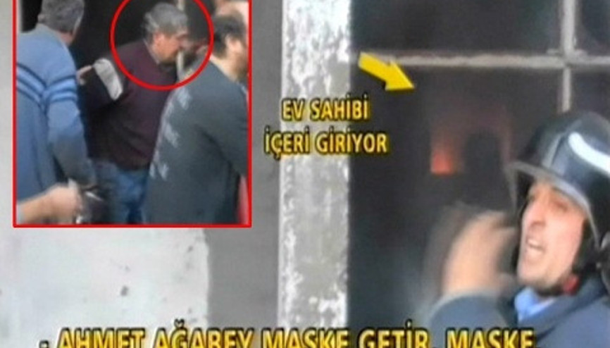 Bir baba alevlerin arasına böyle daldı Bir baba alevlerin arasına böyle daldı