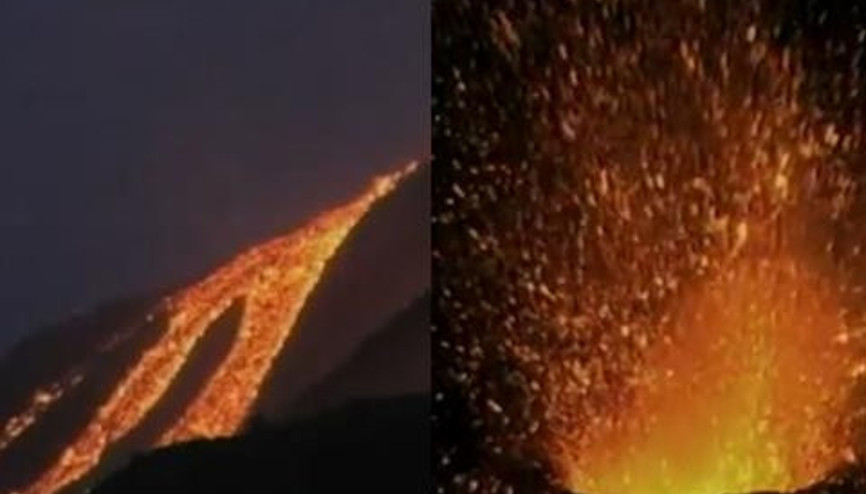 Etna Yanardağını hiç böyle görmediniz