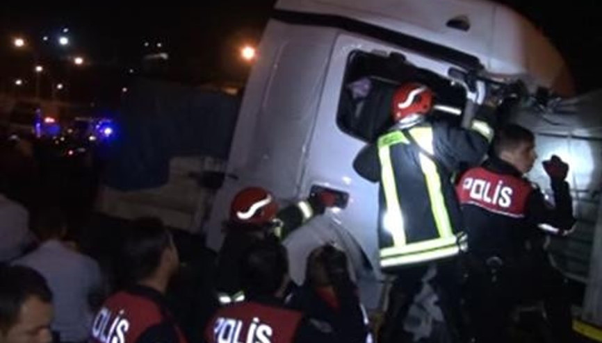 TEMde inanılmaz kaza TEMde inanılmaz kaza