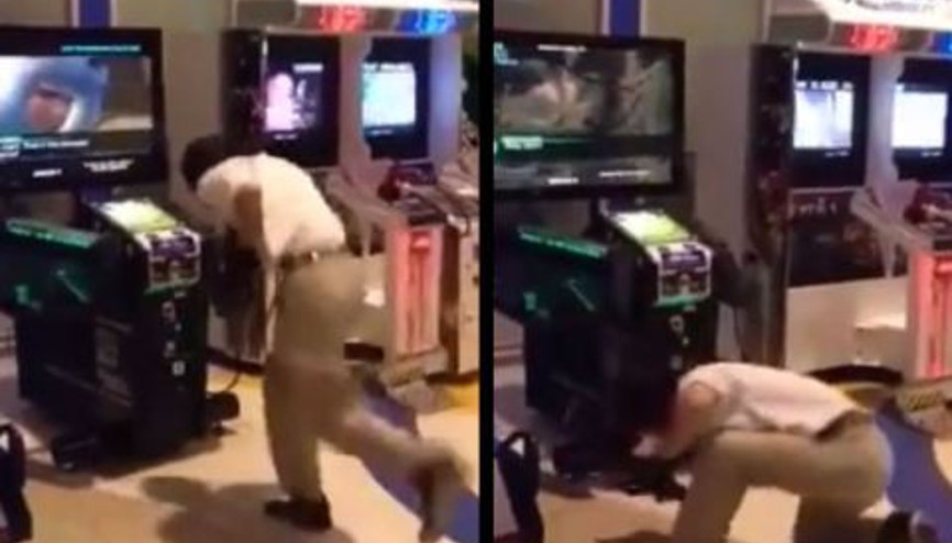 Kendini video oyununa aşırı kaptıran adam