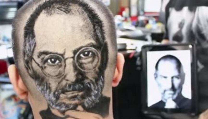 Kafasına Steve Jobs portresi kazıtan adamın Apple Store macerası