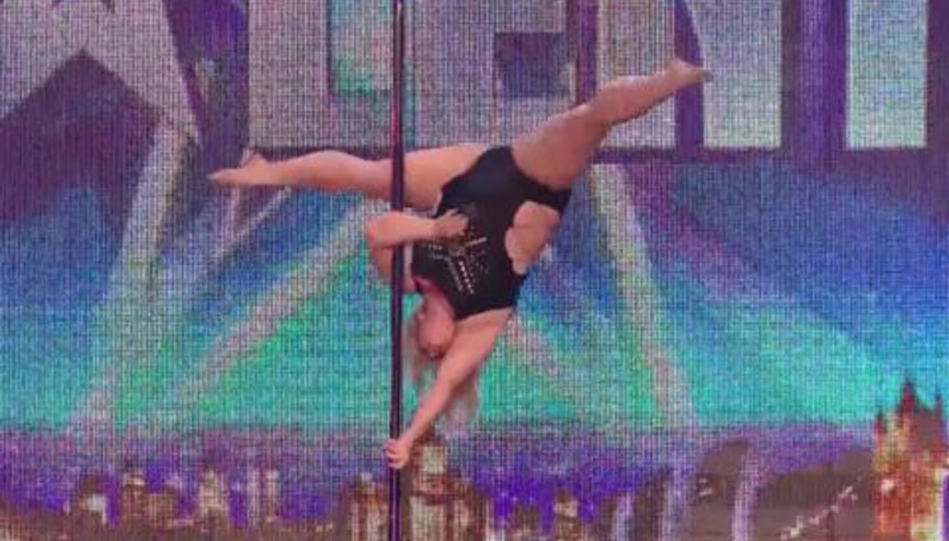 Obez kadından izleyenleri şoka sokan performans