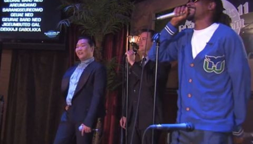 PSY, Snoop Dogg ve Jimmy Kimmel karaokeye giderse