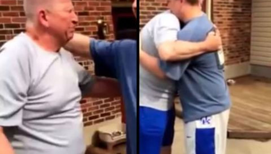 Sürpriz doğum günü hediyesiyle babasını ağlattı