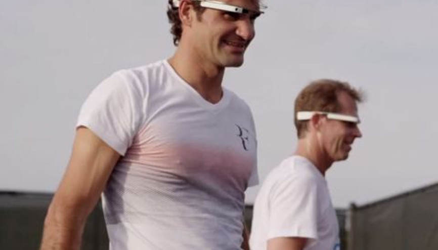 Roger Federer Google Glassla tenis oynarsa