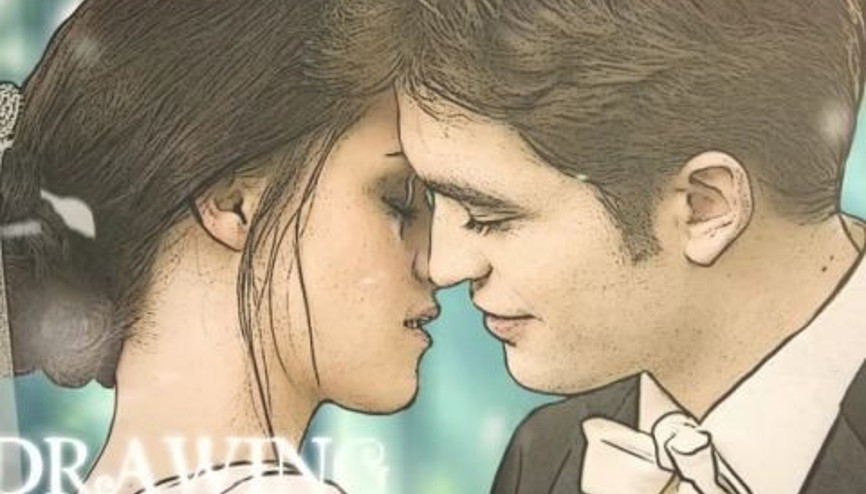 Twilightın yıldızları bella ve edwardı resmetmek