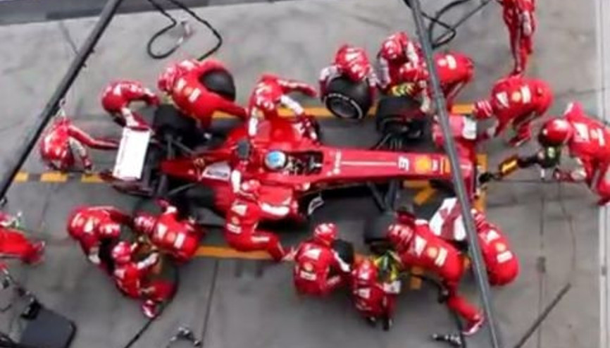 Ferrari Ekibinden İnanılmaz Pit Stop Performansı