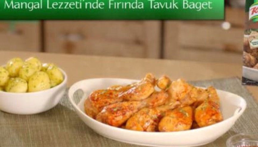 Mangal Lezzetinde Fırında Tavuk Baget