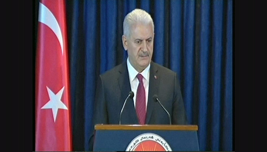 Başbakan Binali Yıldırım ve Mesud Barzaniden ortak basın toplantısı Başbakan Binali Yıldırım ve Mesud Barzaniden ortak basın toplantısı