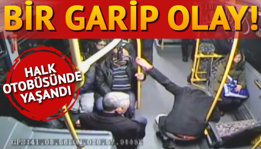 Otobüste senaryo hırsızlığı kamerada