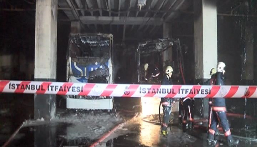 İstanbul Bayrampaşa Otogarında yangın
