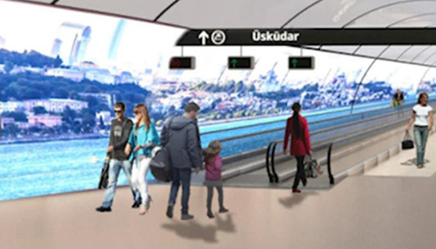 Boğazın altından geçecek yaya yolu için keşif