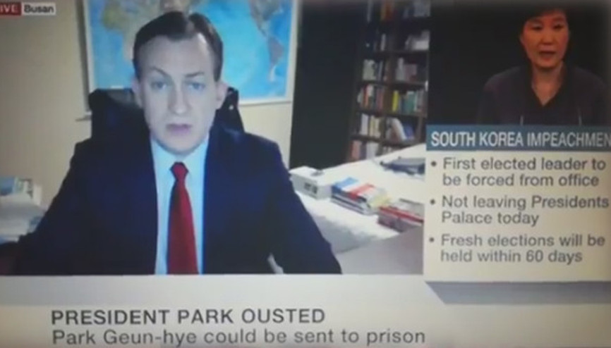 BBC haber bülteninde beklenmedik iki misafir