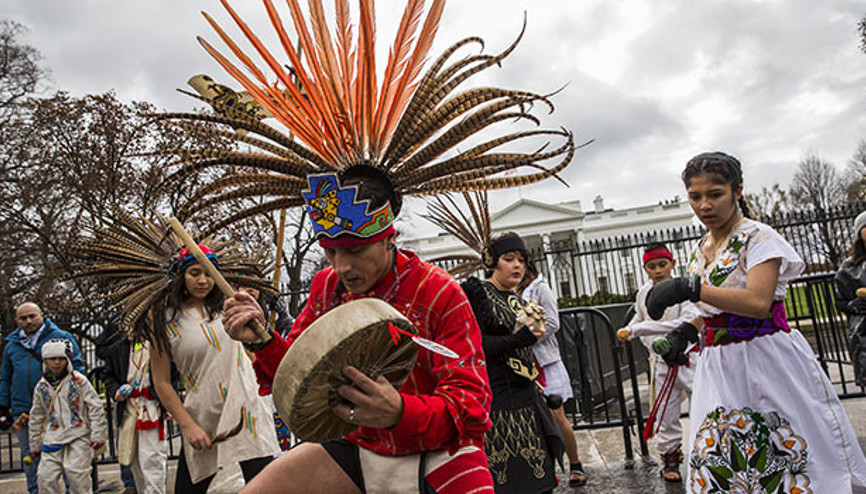 Washingtonda yerlilerin petrol boru hattı protestosu