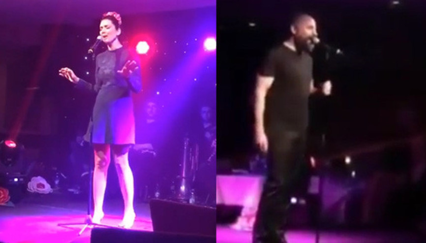 Sahnede Bergüzar ve Halit rüzgarı
