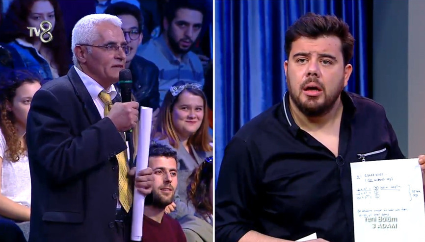 Canlı yayına damga vuran matematik sorusu