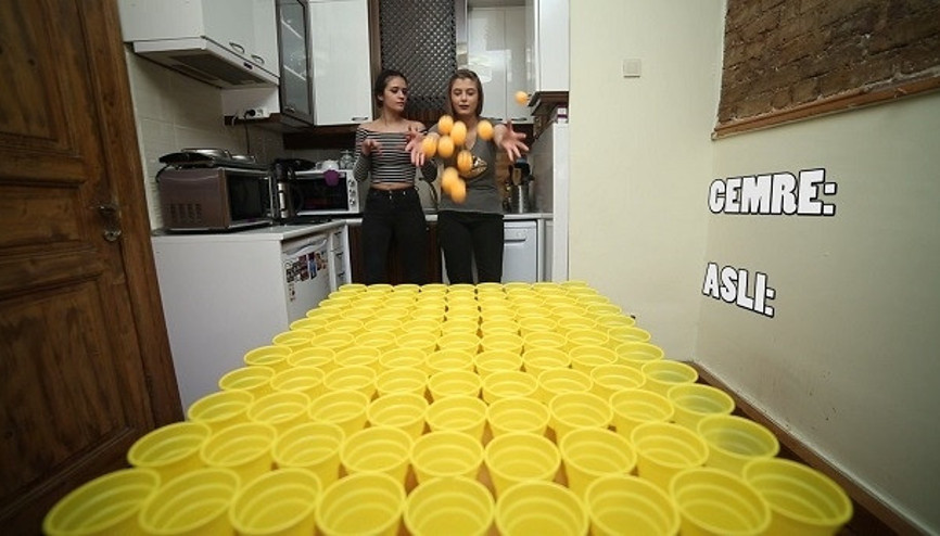Cezalı pinpon topu yerleştirme yarışması - Yersen