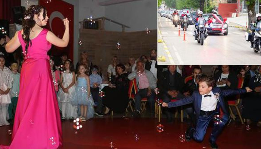 Bakan Işıkın makam aracı Metehan için süslendi