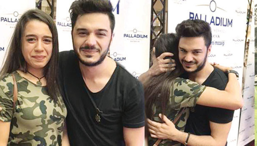 Sarılıp ağladı