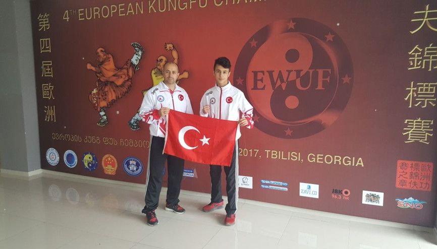 Fatihli Mert Çalışkan, Avrupa  Wushu Kung-Fu Şampiyonu oldu