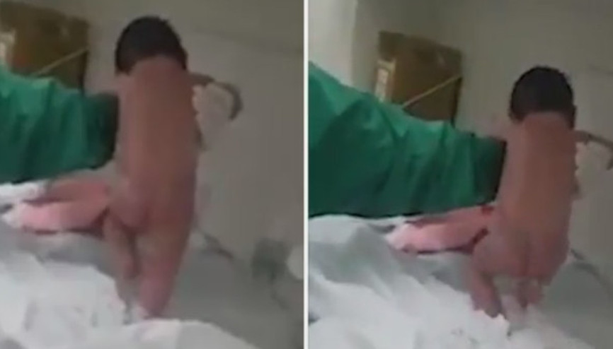 Doğar doğmaz adım attı