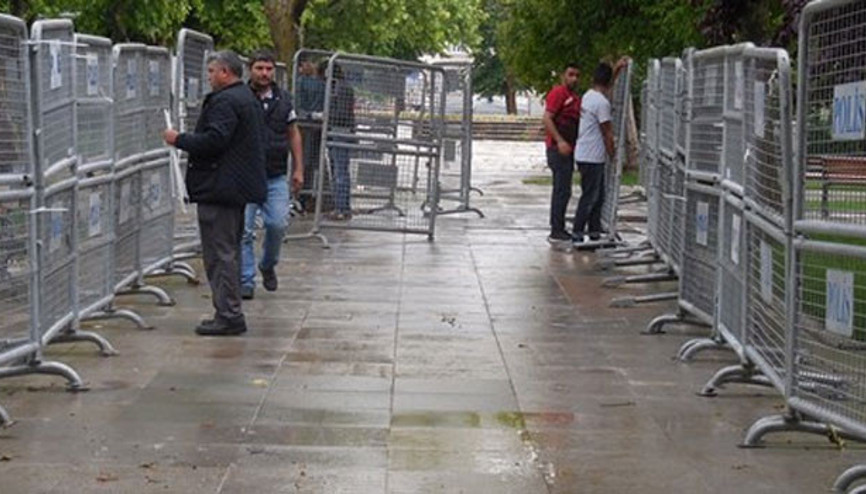 Taksimde Gezi önlemi