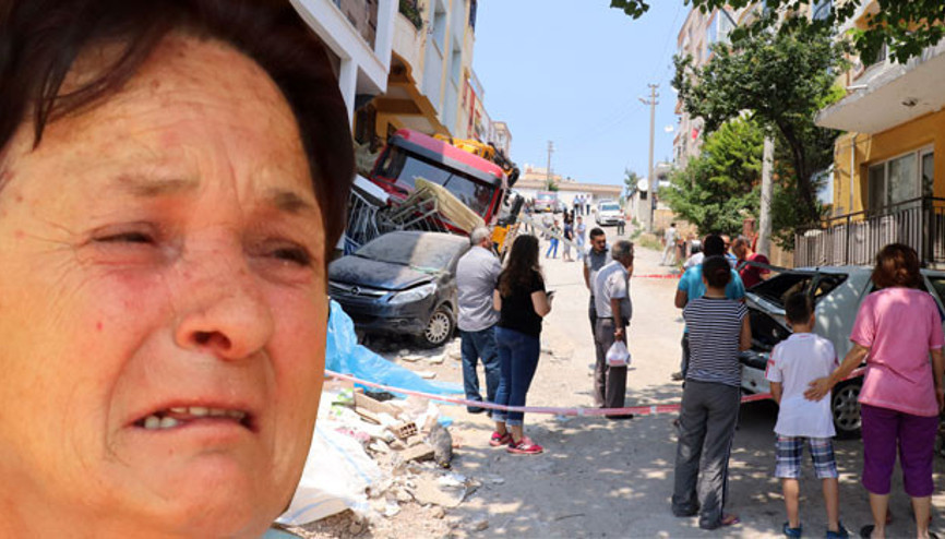El freni çekilmeyen vinç sokağı savaş alanına çevirdi