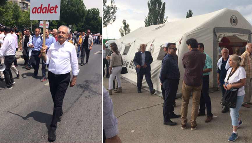 İşte Kılıçdaroğlunun ilk gün yürüdüğü yol... Yürüyüş kaç gün sürecek