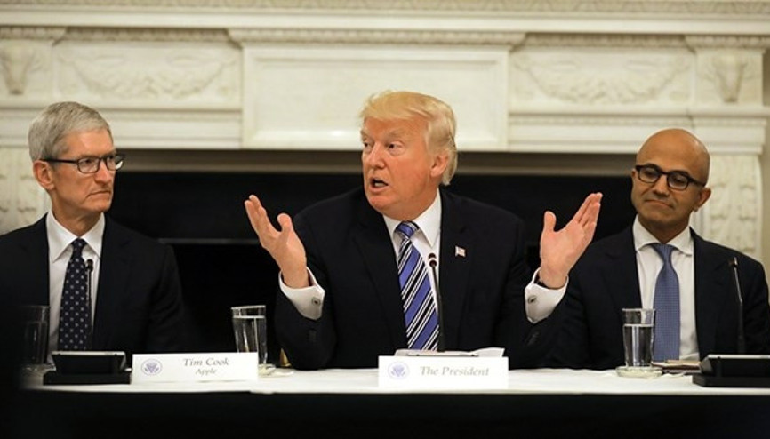 Trump teknoloji CEOlarıyla bir araya geldi