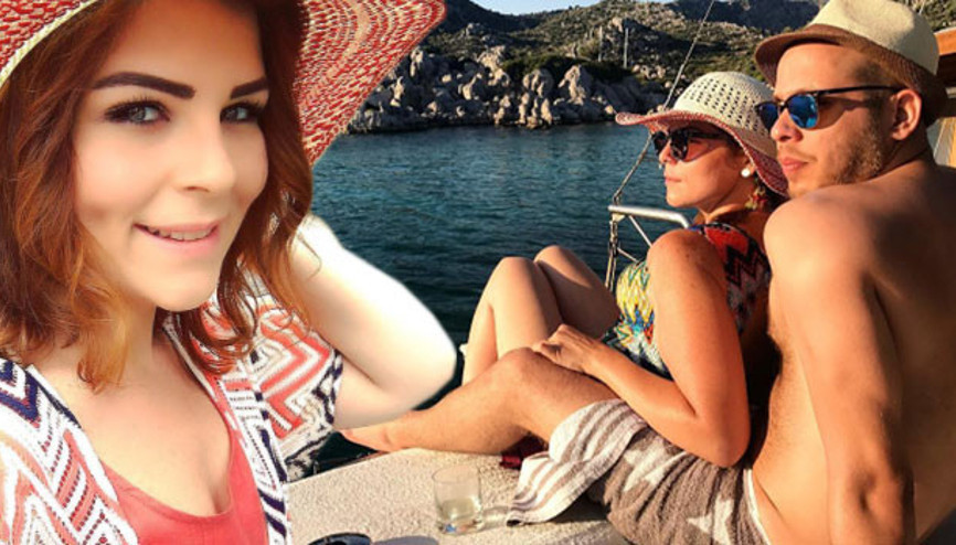 Pelin ve sevgilisi tatilde