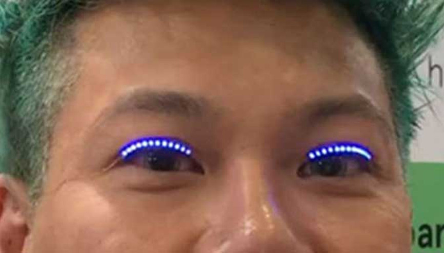 LEDli takma kirpik yaptılar