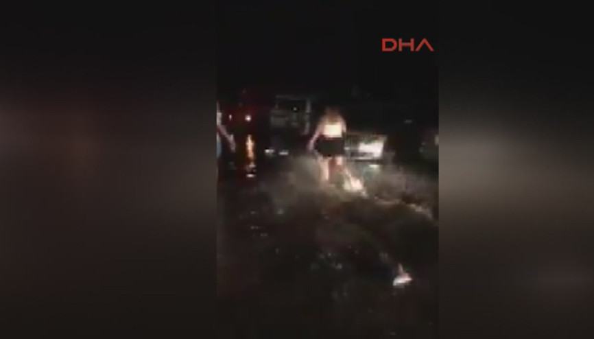 Gümbette deniz yükselmesi