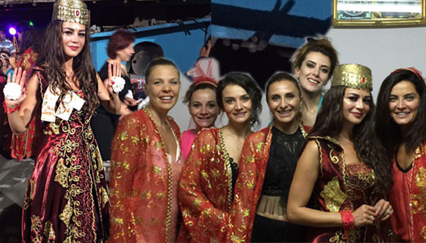 Dostlarıyla kına yaktı