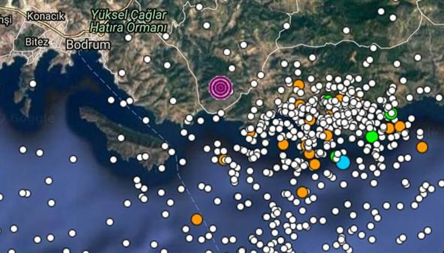 Bodrumda ardı ardına depremler